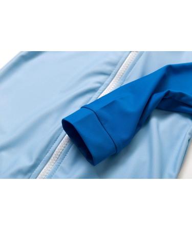 BONVERANO Baby Boys Swimsuit | UPF 50+ Full Zip Hooded One Piece | 6-9 Months Blue - Buy Online on SooperMarket.com