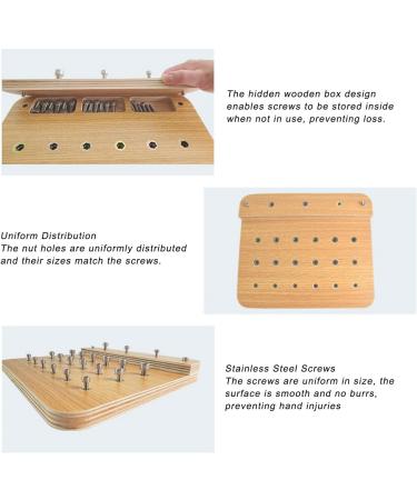 Finger Exerciser Board Flexible Fine Wood Insert Board with Screw Twisting Exercise Hand Rehabilitating Device for Fingers - Buy Online on SooperMarket.com