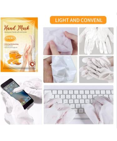 Moisturizing Hand Mask Gloves (3 Pairs) with Honey | Ultimate Hand Care for Dry Aging Cracked Skin - Buy Online on SooperMarket.com