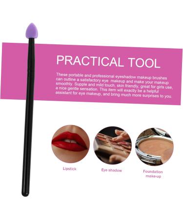 Healeved 5pcs Silicone Eyeshadow Brush Cream Eyeshadow Plastic Handle Simple Applicator Brush Purple - Buy Online on SooperMarket.com