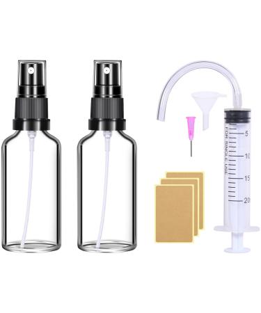 Spray bottle glass small 2stk 50ml Transparent spray bottle empty perfume atmosphere of screens mini spray bottles for filling portable atomizable atomizer for perfume cosmetics body care liquid oils 50ml 2Stk