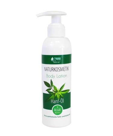 Hemp Oil Body Lotion from Pullach Hof Natural Cosmetics in pump bottle (200 ml)