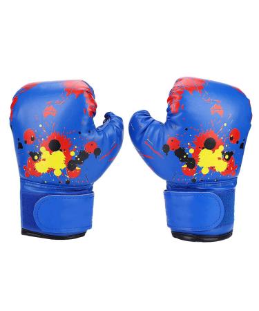 Children Boxing Gloves PU Children Sparring and Training Boxing Gloves for Age 2-11 Years (Blue)