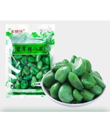 Laba Garlic, Jade Garlic, Fresh Green Garlic, Pickled Vegetable, Pickled with Vinegar, Pickled Garlic, Sweet and Sour Garlic, Hot and Sour Garlic (Small 250g,1 bag) Small 250g 1 bag