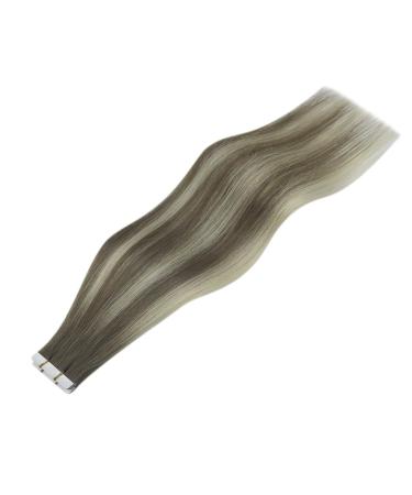 Youngsee Ombre Tape In Extensions - 55cm Real Hair Light Ash Brown to Blonde 5pcs 12.5g #7/7/ic - Premium Virgin Quality for Ultimate Style - Buy Online on SooperMarket.com