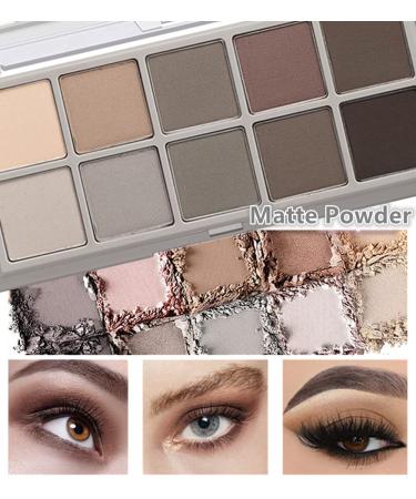 Go Ho 10 Colors Matte Eyeshadow Palette - Highly Pigmented Nude Shades, Waterproof Cool-tone Makeup - Sweet Mint 04 - Buy Online on SooperMarket.com