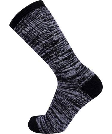 Enerwear Men's Cotton Crew Socks 10-13, 10-Pack - Moisture Wicking, Heavy Cushion, Black Heel/Grey Foot - Buy Online on SooperMarket.com