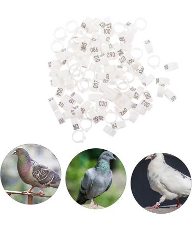 Angoily 300 Pcs Pigeon Anklet Duck Where Clip Chicken Ankle Ring Pigeons Ring Bands Parrot Label Tape Baby 1.3X1.3CMx3pcs Whitex3pcs - Buy Online on SooperMarket.com