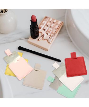 2Pcs Shatterproof Stainless Steel Compact Mirror Set with PU Leather Case - Unbreakable Handheld Mirror for Travel, Camping, Makeup - Perfect Gift for Women & Men (Green & Yellow) - Buy Online on SooperMarket.com