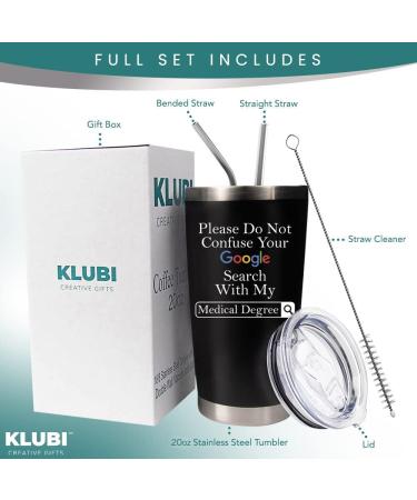 Medical Degree Gift: 20oz Doctors Coffee Tumbler Mug for Men & Women - MD Gift Idea for Retirement, Physicians Week, Birthday, Medical School Graduation - Great Gift for Doctors - Buy Online on SooperMarket.com