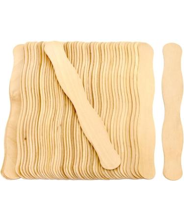 CraftySticks 50 Pack - Wavy 8 Inch Jumbo Wood Fan Handles for Wedding Fans - Buy Online on SooperMarket.com