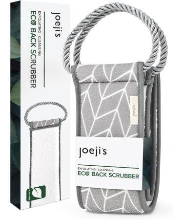 Joeji's Kitchen Eco-Friendly Back Scrubber for Shower - Natural Plant Fibre Vegan Exfoliating Loofah Strap - Double Sided Bath Scrub with Handle - Buy Online on SooperMarket.com