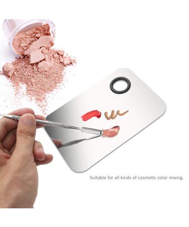 FRCOLOR Stainless Steel Makeup Palette with Spatula Tool - Professional Cosmetic Mixing Palette 6x4 - Buy Online on SooperMarket.com