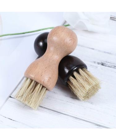 EXCEART Shoe Brush Cream Applicator Wooden Shoe Shine Brushes Polish Paste Jar Dauber Bristles Shaft Slotted for Boots Shoes & Other Leather Care - Buy Online on SooperMarket.com