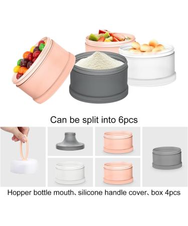 2pcs Liwein Milk Formula Dispenser - 4 Layers Portable Pot for Travel Outdoor Feeding - Blue+Pink - Buy Online on SooperMarket.com