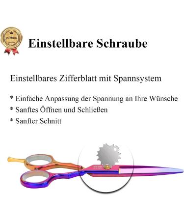 Professional Purple Dragon Hair Scissors Set - 5.5 Inch Iridescent Hairdressing Shears for Men & Women | Sharp Barber Tools for Beginners - Buy Online on SooperMarket.com