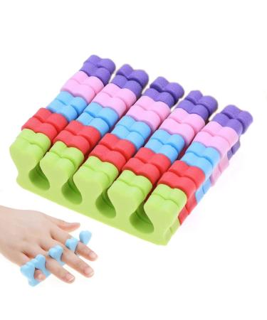 20pcs Toe Separators Finger Dividers (10 Pairs) Disposable Pedicure for Nail Foot Salon Foam Toe Separators Professional Nail Art Fingers Foots Sponge Cushions for Nail Polish