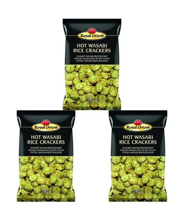 ROYAL ORIENT - Spicy Wasabi Rice Crackers - (1 X 150 GR) (Pack of 3) 150 g (Pack of 3)