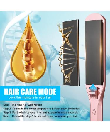 Bcway Professional Hair Straightener - Extra-Large Titanium Flat Iron - 30s Instant Heating - 5 Adjustable Temp - Anti-Static - Rose Gold - Buy Online on SooperMarket.com