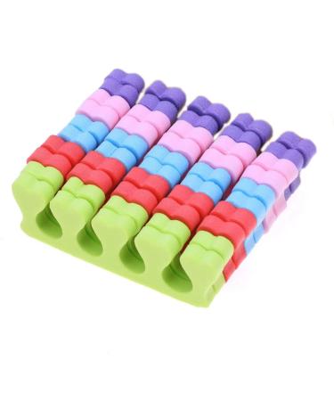 100pcs Toe Separators Finger Dividers (50 Pairs) Disposable Pedicure for Nail Foot Salon, Foam Toe Separators Professional Nail Art Fingers Foots Sponge Cushions for Nail Polish