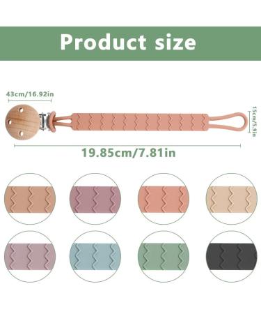 Buy Silicone Pacifier Chain 2-Pack for Boys & Girls | Durable & Flexible Clips in Purple & Pink - Buy Online on SooperMarket.com