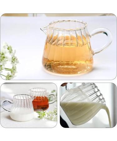 Hemoton Glass Creamer Pitcher Glass Creamer Small with Handle Tea Coffee Creamer Pitchers Dispenser Sauce Serving Pitcher Creamer Jug for Kitchen Clear Glass Creamer Pourer - Buy Online on SooperMarket.com