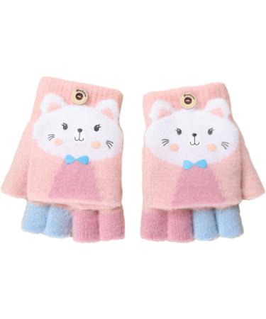 Toddler Kids Puppy Flip Top Gloves - 3-8 Yrs - Cat/Pink - Buy Online on SooperMarket.com