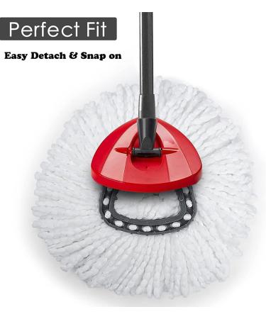 4 Pack Spin Mop Replacement Heads | Compatible with O Cedar EasyWring Mop | 100% Microfiber | Machine Washable | Easy to Replace | Deep Cleaning | 1 Tank System - Buy Online on SooperMarket.com
