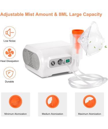 Portable Compressor Nebulizer for Adults & Kids - Personal Steam Inhaler for Breathing Problems - Buy Online on SooperMarket.com