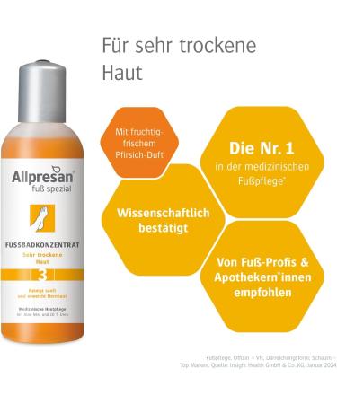 Allpresan Fuß Spezial No. 3 Foot Bath Concentrate for Very Dry Skin - Gently Cleanses and Softens Calluses 150 ml (2) - Buy Online on SooperMarket.com