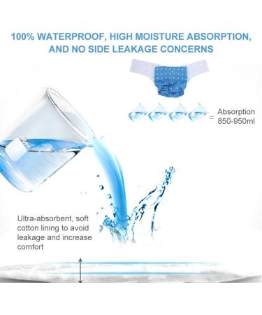 Adult Pocket Nappy Cover - Close-Fitting Reusable Diaper for Incontinence Care - Adjustable Cloth Protective Underwear for Men, Women, Teens (Dark Blue) - Buy Online on SooperMarket.com