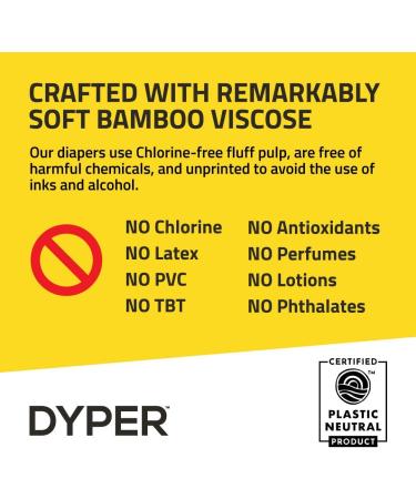 DYPER Bamboo Baby Diapers Newborn Size | Cloth Alternative for Day & Overnight | Plant-based Eco-Friendly Diapers | Hypoallergenic & Unscented | 34 Count Pack - Buy Online on SooperMarket.com