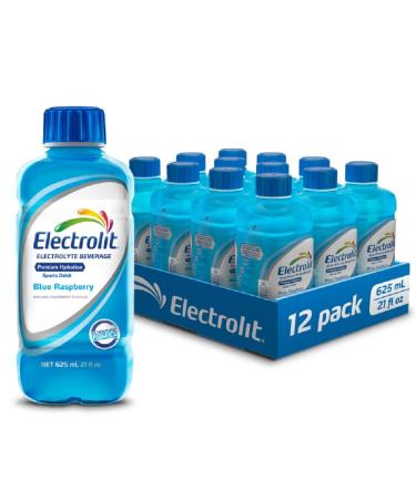 Electrolit Hydration Beverage & Recovery Drink w/Electrolytes 625ml - Pack of 12- BLUE RASPBERRY