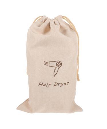 PLAFOPE Hair Dryer Bag Storage Portable Pouch Draw Bag Dryer Travel Organizer for Hair Multi-use Linen Linen Hair Dryer Bag