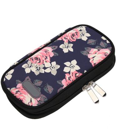 Kadimendium Insulin Cold Storage Bag Waterproof Insulin Cool Bag Multiple Layer Eco Friendly for Patient Care(Black Red Flower)