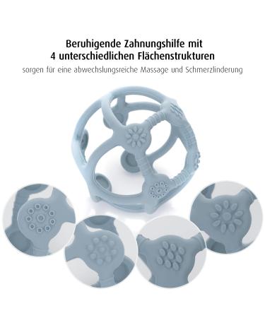 Reer Bite&Play Teething & Grasping Ball for Babies | Blue Teething Ring & Toy for Toddlers - Perfect Gift! - Buy Online on SooperMarket.com