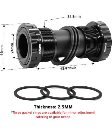 Thinvik BSA Bottom Bracket 68-73mm English for 24mm Spindle - Compatible with Shimano Crankset - Buy Online on SooperMarket.com
