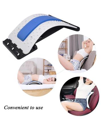 UniForU Back Stretcher Lumbar Stretcher Multi-Level Lumbar Stretching Device with Accupressure Points (White+Blue) - Buy Online on SooperMarket.com