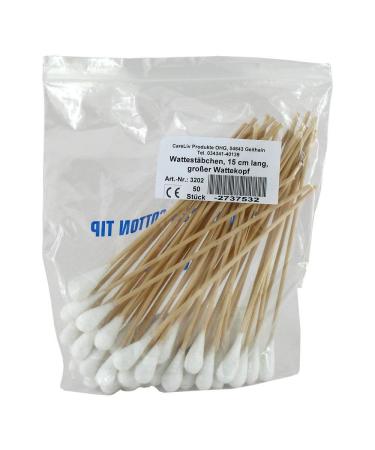 COTTON SWABS with cotton head 15 cm large 50 pcs