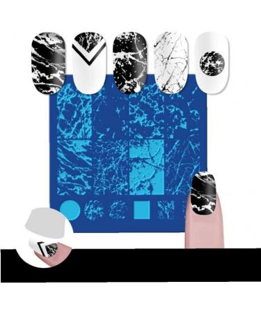 Nail Stamping Plate Set - Leaf Design & Lines Theme | Nail Art Stencil for Perfect Manicure | International Shipping Available - Buy Online on SooperMarket.com