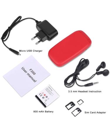 USHINING GSM Senior Flip Phone - Large Button Emergency Call 1.77 Color Display - No Contract - Red - Buy Online on SooperMarket.com