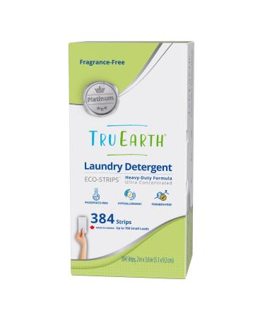 Tru Earth Platinum Laundry Detergent Sheets - Up to 768 Loads (384 Sheets) - Heavy Duty Ultra-Concentrated Advanced Formula - Fragrance Free Fragrance-Free - Platinum 384 count (Pack of 1)