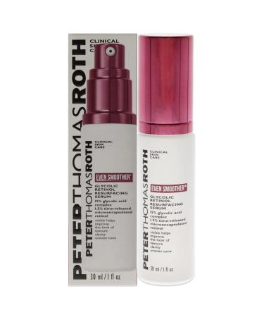 Peter Thomas Roth | Even Smoother Glycolic Retinol Resurfacing Serum | Glycolic Acid Serum with Retinol for Uneven Texture and Tone  1 fl. oz.