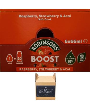 Robinsons Mini Squash No Added Sugar Low Calorie 6x66ml Raspberry strawberry & acai Raspberry strawberry & acai 11 ml (Pack of 6) - Buy Online on SooperMarket.com