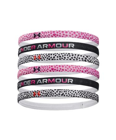 Under Armour Girls Headbands Girls Headbands With Ua Print 6 Pack PSG 1281857 OSFA (676) Pink Sugar / Black / Black