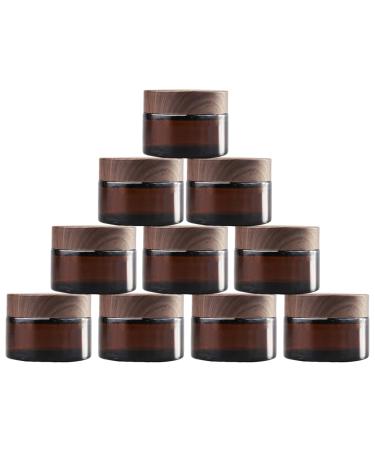 Tuakimce 10 pieces of cosmetic glass 30ml of glass cream can refillable container glass container with lid and liner for cosmetics creams lotions essential oils (10 30ml style d) 10 30ml style d