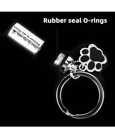  CTDMJ Stainless Steel Dog Paw Cremation Urn Keyring Small Urns for Ashes Ashes Urn Mini Cremation Urn Memorial Ashes Keepsake Keychain Pet Charms Locket Pendant Cremation Jewellery for Ashes - Buy Online on SooperMarket.com