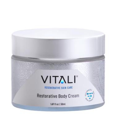 Vitali Restorative Body Cream with Copper Peptides: Premium Age Reducing Moisturizing Cream to Hydrate and Protect Skin from Wrinkles and Free Radicals - 1.69 fl. oz.