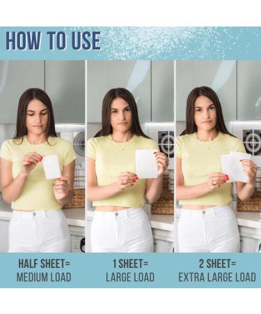 Eco-Friendly Laundry Detergent Sheets - 50 Strips | Plastic-Free Fresh Scent Travel Soap - Buy Online on SooperMarket.com