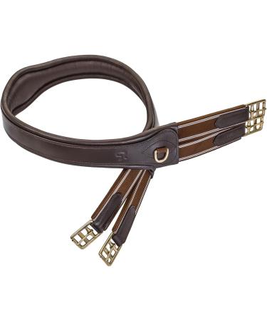 Buy SUNRIDE Soho Anatomical Leather Saddle Girth (130 cm Brown) - D-Ring for Auxiliary Reins - International Shipping Available - Buy Online on SooperMarket.com